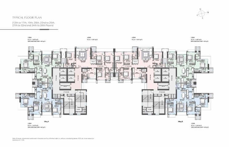 Master Plan, raheja-imperia 3 Bedroom 1519 Sq.Ft. Apartment In Worli Mumbai 8049605