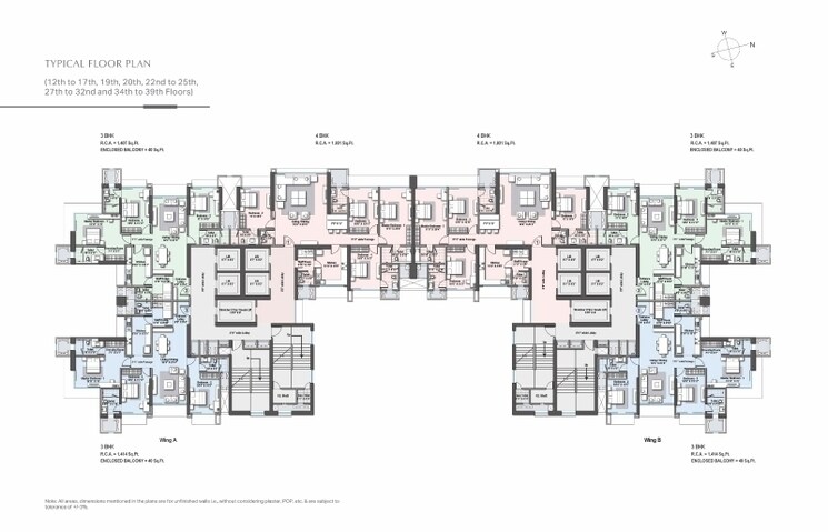 Master Plan, raheja-imperia 3 Bedroom 1519 Sq.Ft. Apartment In Worli Mumbai 8049692