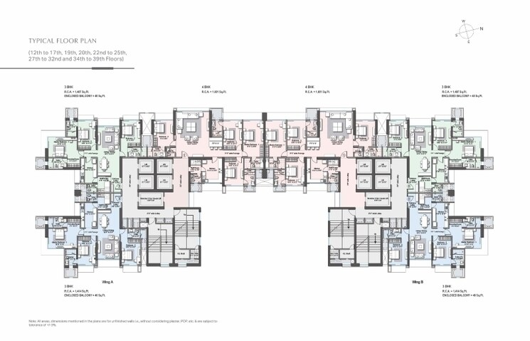Master Plan, raheja-imperia 3 Bedroom 1519 Sq.Ft. Apartment In Worli Mumbai 8049707
