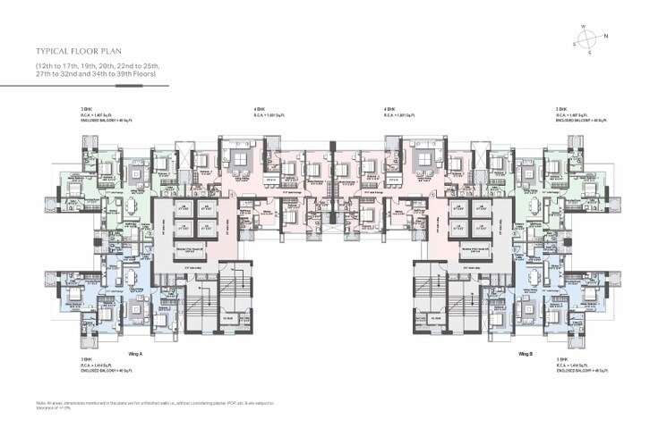 Master Plan, raheja-imperia 3 Bedroom 1519 Sq.Ft. Apartment In Worli Mumbai 8049829