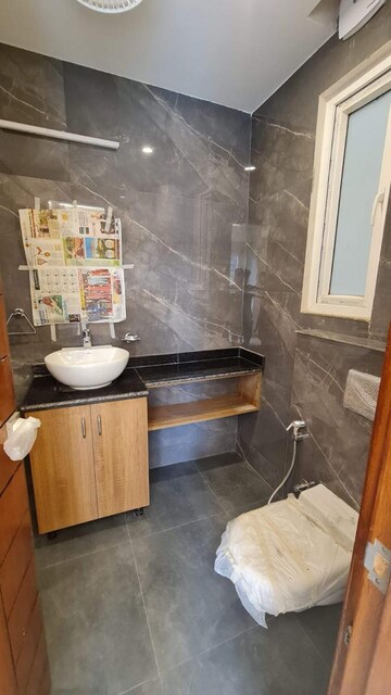 Bathroom in 3 BHK Builder Floor at Ansal Sushant Lok I, Sector 43 – for Rent