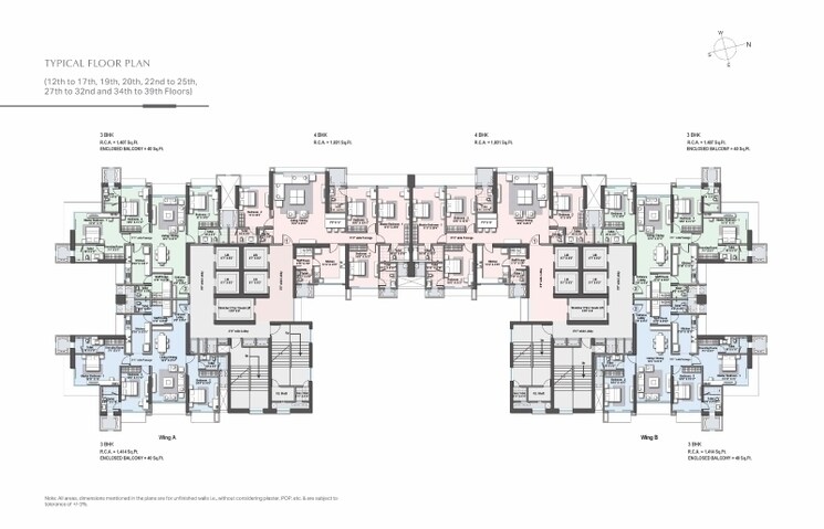 Master Plan, raheja-imperia 3 Bedroom 1519 Sq.Ft. Apartment In Worli Mumbai 8049929