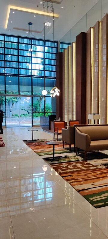 Living Room in 3 BHK Apartment at L&T Raintree Boulevard, Hebbal – for Rent