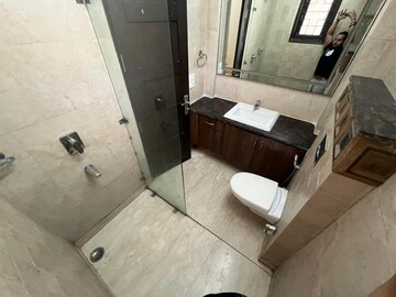 Bathroom in 3 BHK Apartment at Malviya Nagar – for Rent
