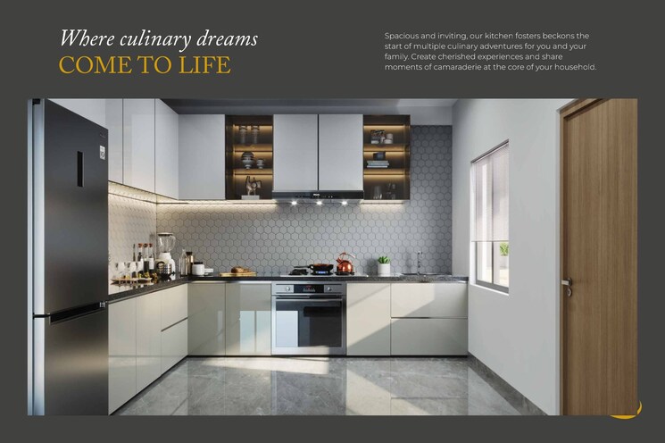 Kitchen, ananda-the-legacey 3 Bedroom 1825 Sq.Ft. Apartment In Manikonda Hyderabad 8050875