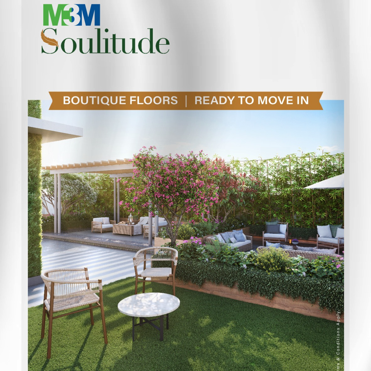 3 BHK + Pooja Room,Servant Room,Study Room,Extra Room Apartment For Sale in M3M Soulitude