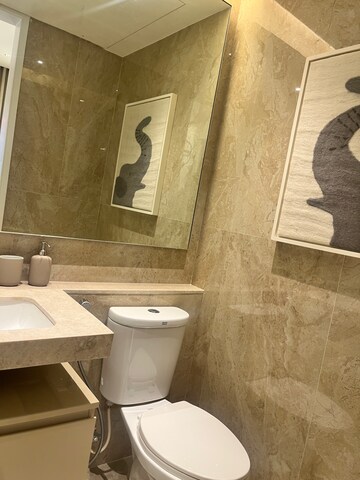 Bathroom in 2 BHK Apartment at Hiranandani Meadows, Manpada – for Rent