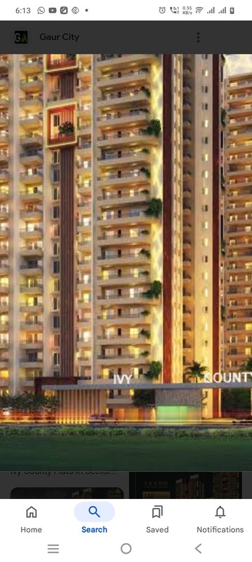3 BHK Apartment For Rent in ABA Ivy County, Sector 75