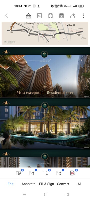 5 BHK Apartment – Exterior View View at Elan The Presidential, Sector 106 - for Sale