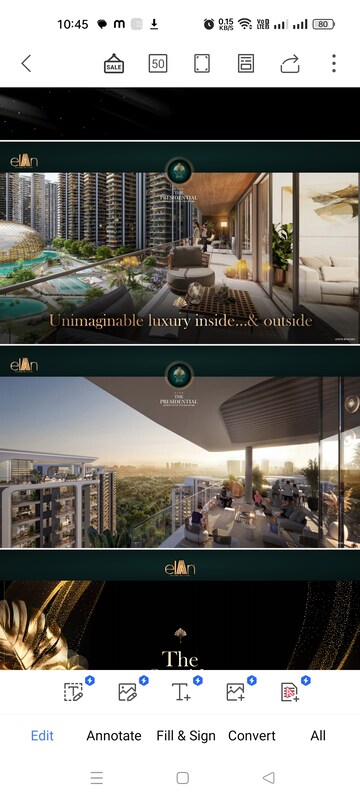 5 BHK Apartment – Exterior View View at Elan The Presidential, Sector 106 - for Sale