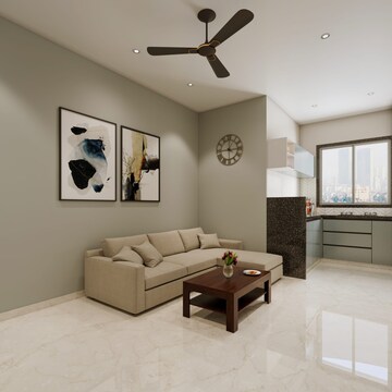 Living Room in 2 BHK Apartment at Kota Industrial Area – for Sale