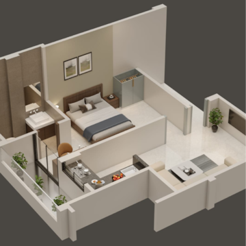 Floor Plan in 2 BHK Apartment at Kota Industrial Area – for Sale