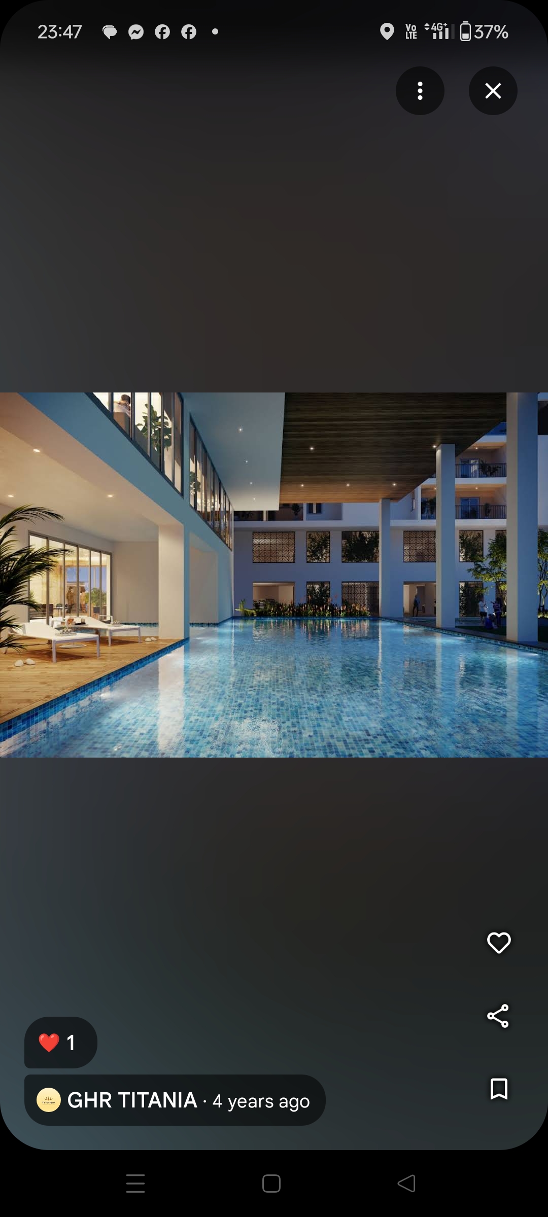 2.5 BHK + Study Room 1284 Sq.Ft. Apartment in GHR Titania