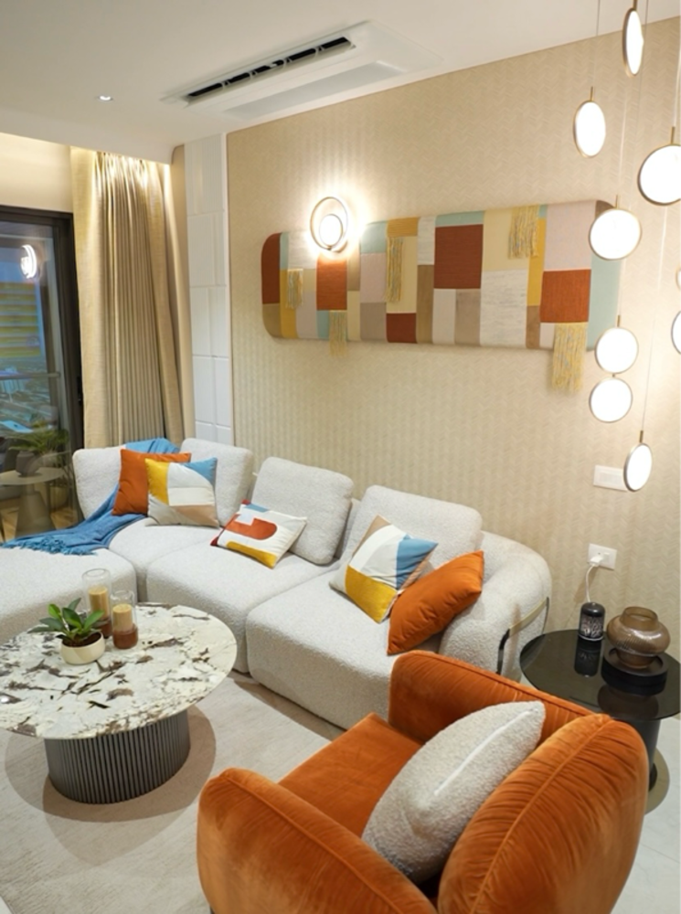 Living Room, gera-joy-on-the-tree-tops 2 Bedroom 856 Sq.Ft. Apartment In Hinjewadi Phase 3 Pune 8051925