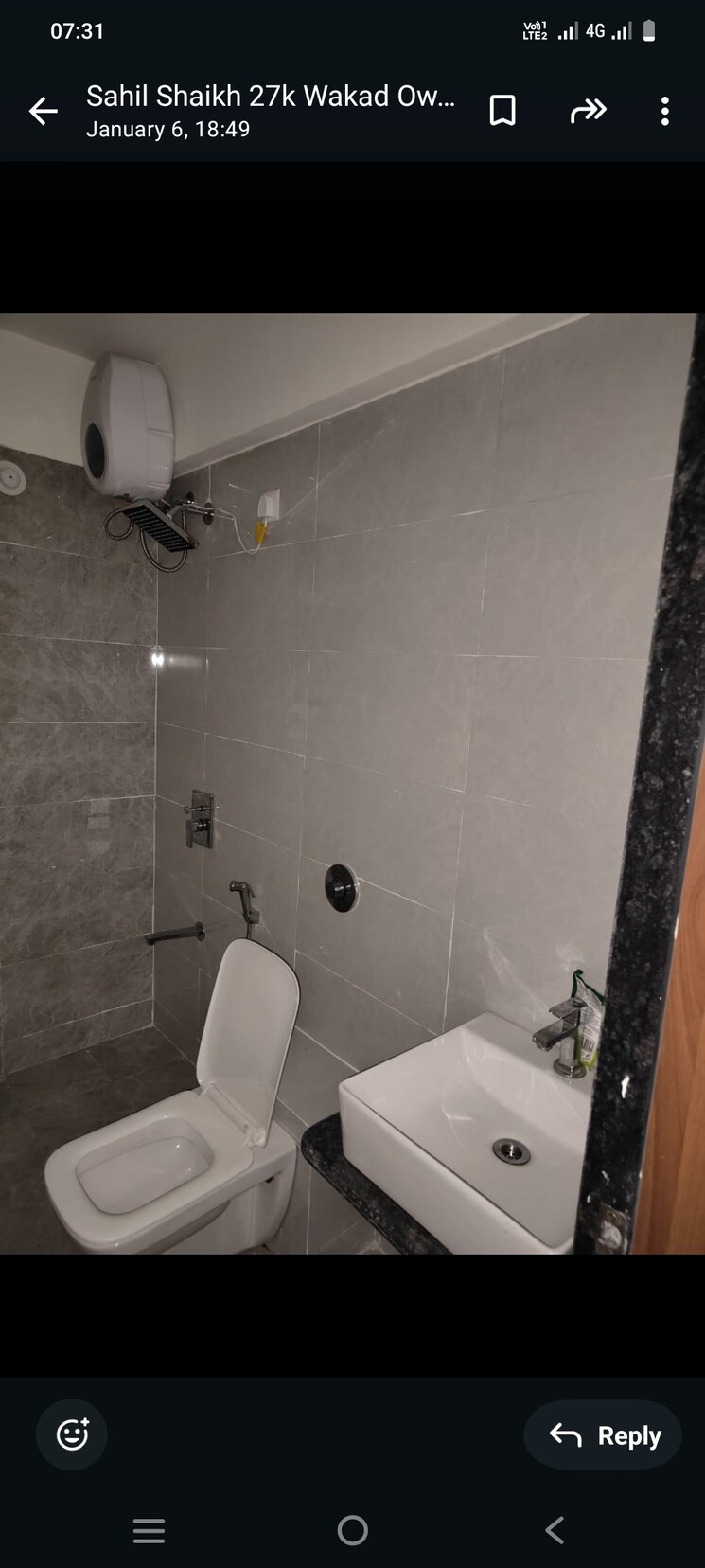 Bathroom, linux-bonheur 2 Bedroom 1050 Sq.Ft. Apartment In Wakad Pune 8051985