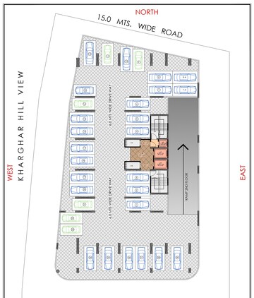 Floor Plan in 3 BHK Apartment at Avenue Hills, Sector 12 Kharghar – for Sale