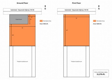 Floor Plan in  Showroom at Ibrahimpatnam Circle – for Rent