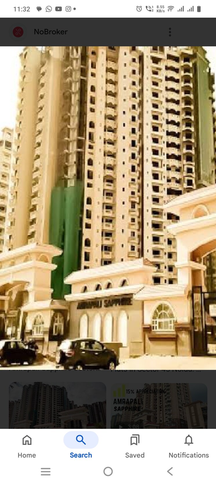 Exterior View, amrapali-sapphire 3 Bedroom 1390 Sq.Ft. Apartment In Sector 45 Noida 8052585