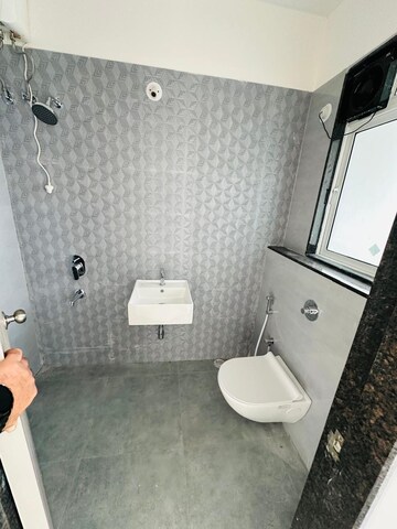 Bathroom in 2 BHK Apartment at Ashar Axis, Majiwada – for Rent