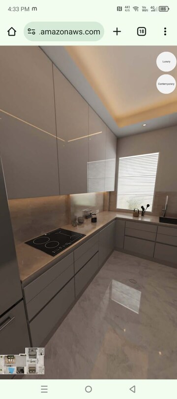 Kitchen in 4 BHK Apartment at Adani Samsara Ivana, Sector 63 – for Sale