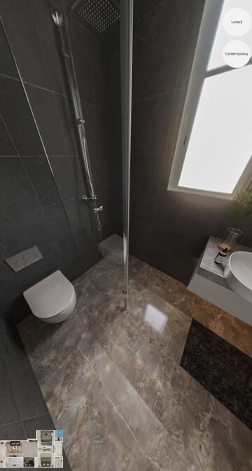 Bathroom in 4 BHK Apartment at Adani Samsara Ivana, Sector 63 – for Sale