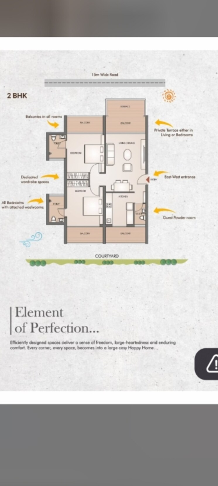 Floor Plan, chicalim 2 Bedroom 1346 Sq.Ft. Apartment In Chicalim Goa 8053225