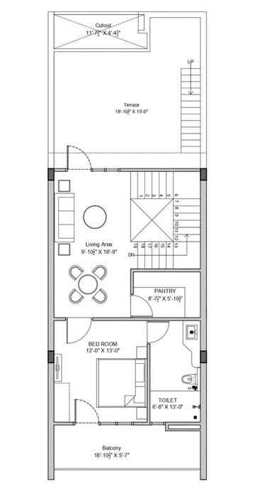 Floor Plan in 4 BHK Villa at Mansarovar Extension – for Sale