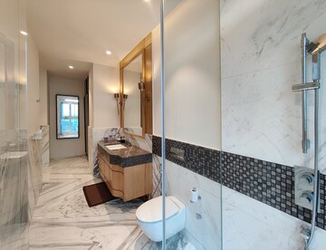 Bathroom in 1 BHK Apartment at Bhartiya Leela Residences, Thanisandra Main Road – for Rent