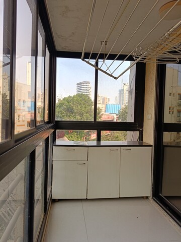 Balcony in 3 BHK Apartment at Lokhandwala Harmony, Worli – for Rent