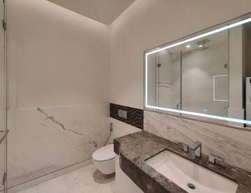 Bathroom in 1 BHK Apartment at Bhartiya Leela Residences, Thanisandra Main Road – for Rent