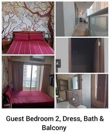 Master Bedroom in 3 BHK Apartment at Omkar Alta Monte, Malad East – for Rent