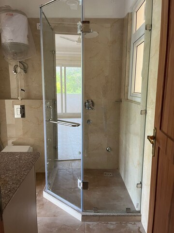 Bathroom in 3 BHK Builder Floor at Ansal Sushant Lok I, Sector 43 – for Rent
