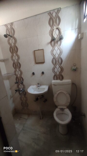 Bathroom in 1 BHK Builder Floor at Mehrauli – for Rent