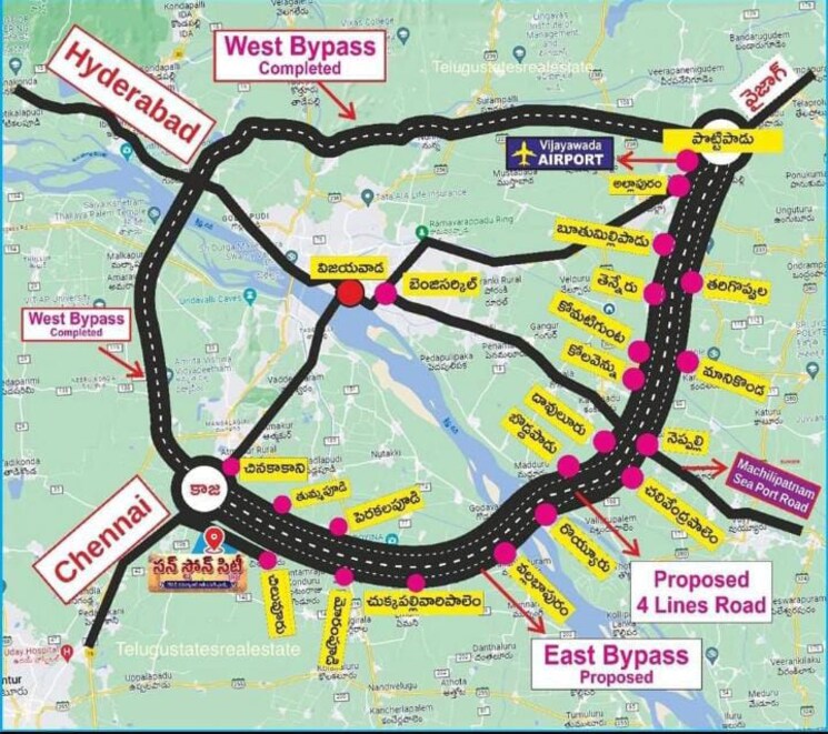 Map Location, mangalagiri  200 Sq.Yd. Plot In Mangalagiri Vijayawada 8054405