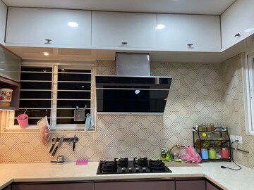 Kitchen in 3 BHK Apartment at Aparna Sarovar Zenith, Nallagandla – for Rent