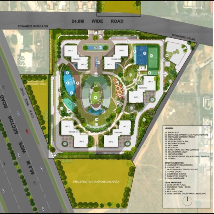 Master Plan, tarc-ishva 4 Bedroom 3800 Sq.Ft. Apartment In Sector 63a Gurgaon 8054935