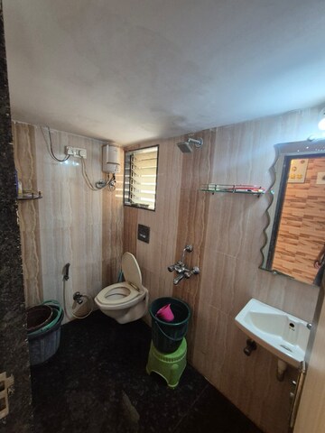 Bathroom in 3 BHK Apartment at Neminath Heights, Mira Road – for Sale