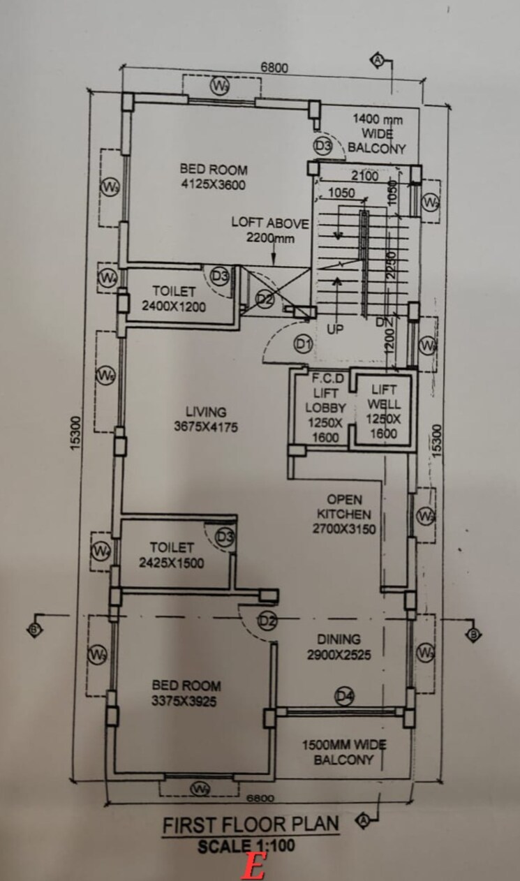 Floor Plan, new town 2 Bedroom 1455 Sq.Ft. Apartment In New Town Kolkata 8055058