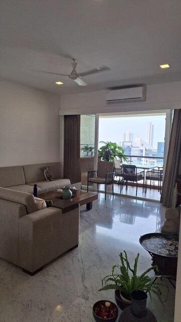 Living Room in 3 BHK Apartment at Sumer Trinity Towers, Prabhadevi – for Rent
