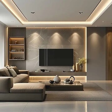 Living Room in 4 BHK Apartment at Mahavir Enclave 1 – for Sale