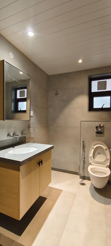 Bathroom in 3 BHK Apartment at Banjara Hills – for Rent