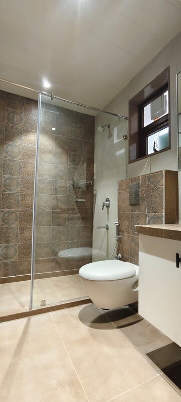 Bathroom in 3 BHK Apartment at Banjara Hills – for Rent