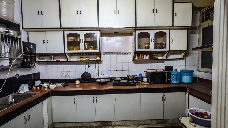 Kitchen, ansal-plaza-sector-23 2 Bedroom 1800 Sq.Ft. Independent House In Carterpuri Village Gurgaon 8055694