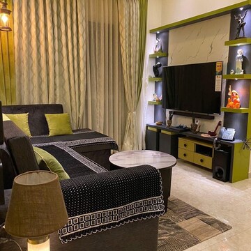 Living Room in 2 BHK Apartment at Lodha Amara, Sandoz Baug – for Rent