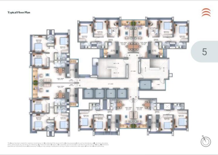 Floor Plan, supreme-boulevard 2 Bedroom 758 Sq.Ft. Apartment In Chembur Mumbai 8056382