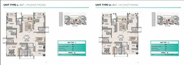 Floor Plan in 4 BHK Apartment at Prestige Clairemont, Kokapet – for Sale