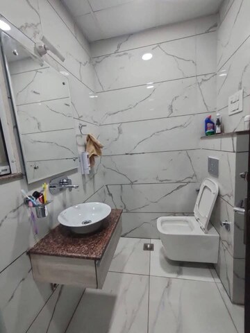 Bathroom in 2 BHK Builder Floor at Freedom Fighters Enclave – for Rent