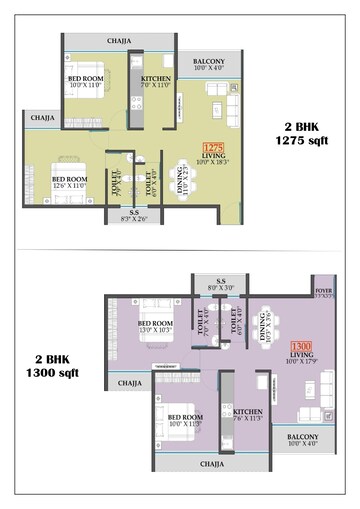 Floor Plan in 3 BHK Apartment at Khanda Colony – for Sale
