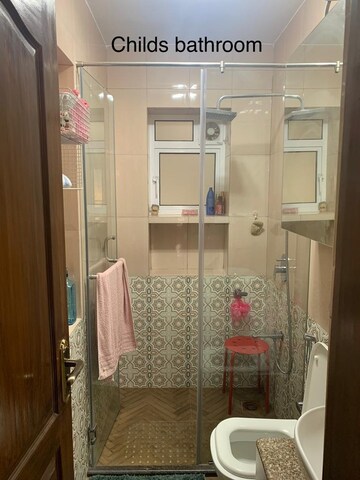 Bathroom in 3 BHK Apartment at Adityavardhan Apartment, Powai – for Rent