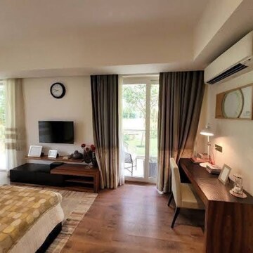 Living Room in 3 BHK Apartment at Godrej Meridien, Mohammad Heri Village – for Rent